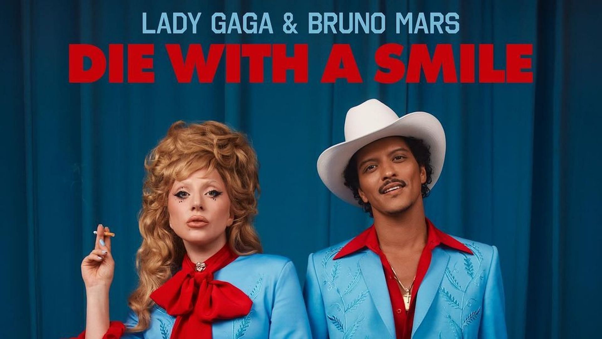 The official cover art for Bruno Mars and Lady Gaga&#039;s new single &#039;Die With A Smile&#039; (Image via Instagram/@brunomars)