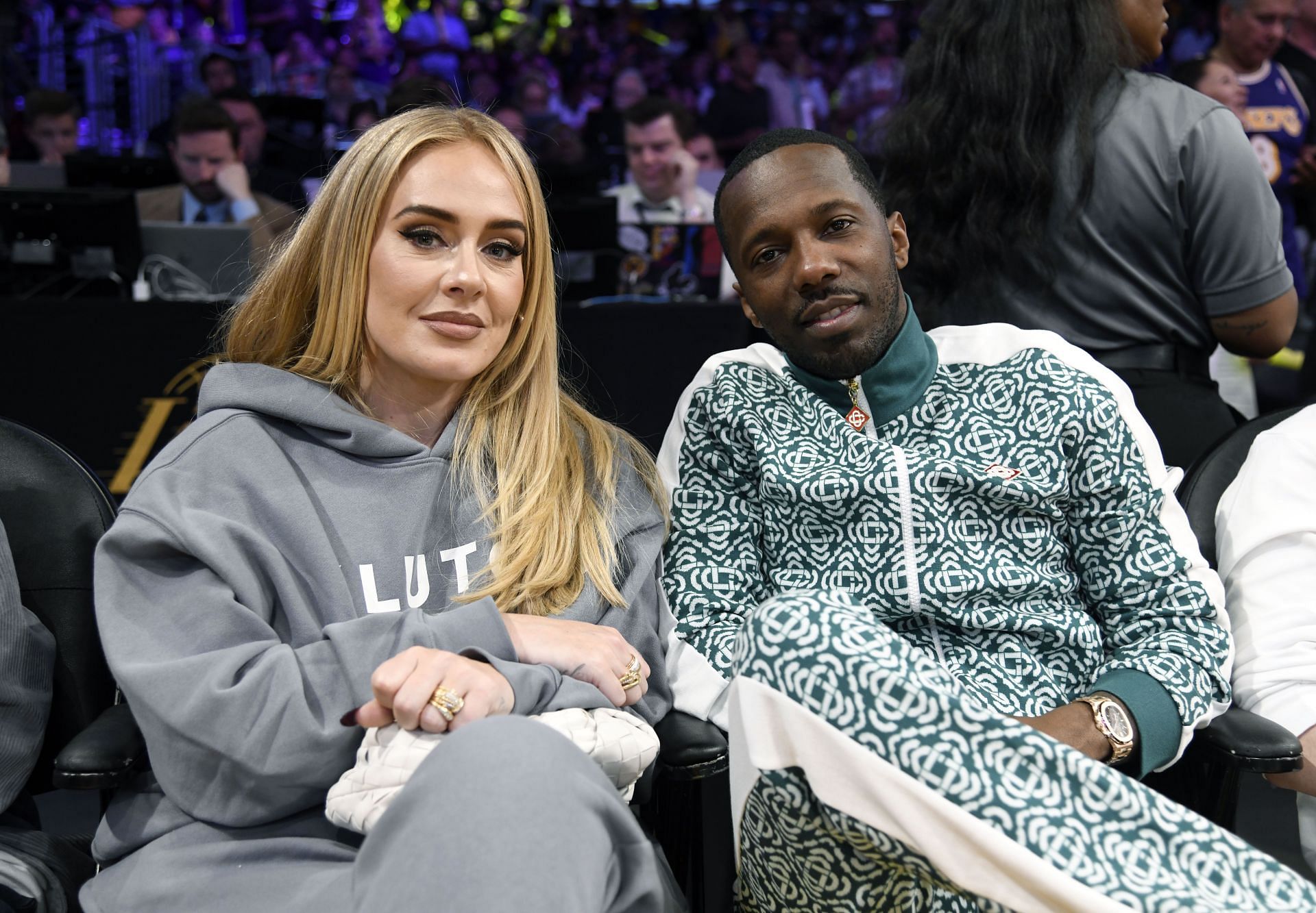 Celebrities At The Los Angeles Lakers Game - Source: Getty