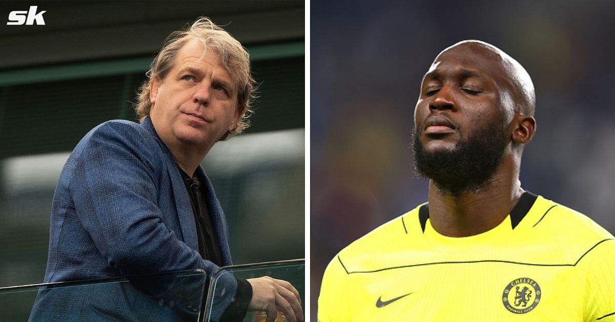 Chelsea co-owner Todd Boehly (left) and striker Romelu Lukaku