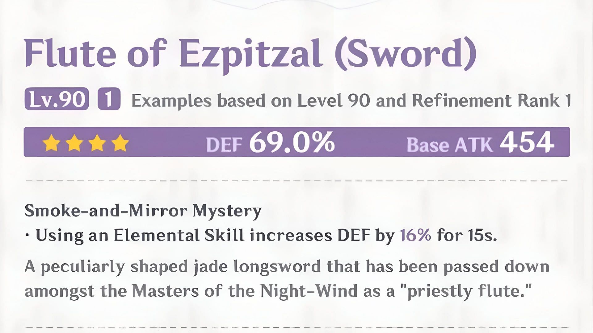 Flute of Ezpitzal stats and passive officially released (Image via HoYoverse)