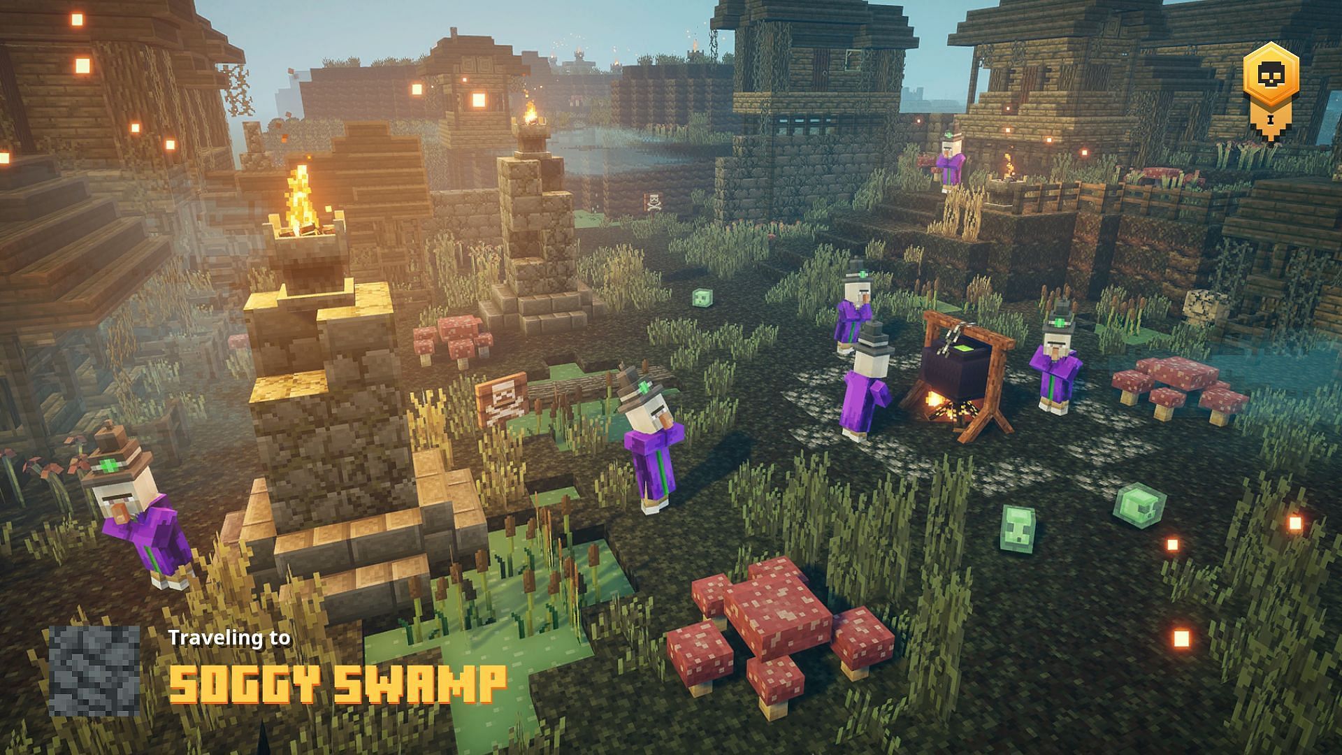 Soggy Swamp is a large swamp that is very uneven (Image via Mojang)