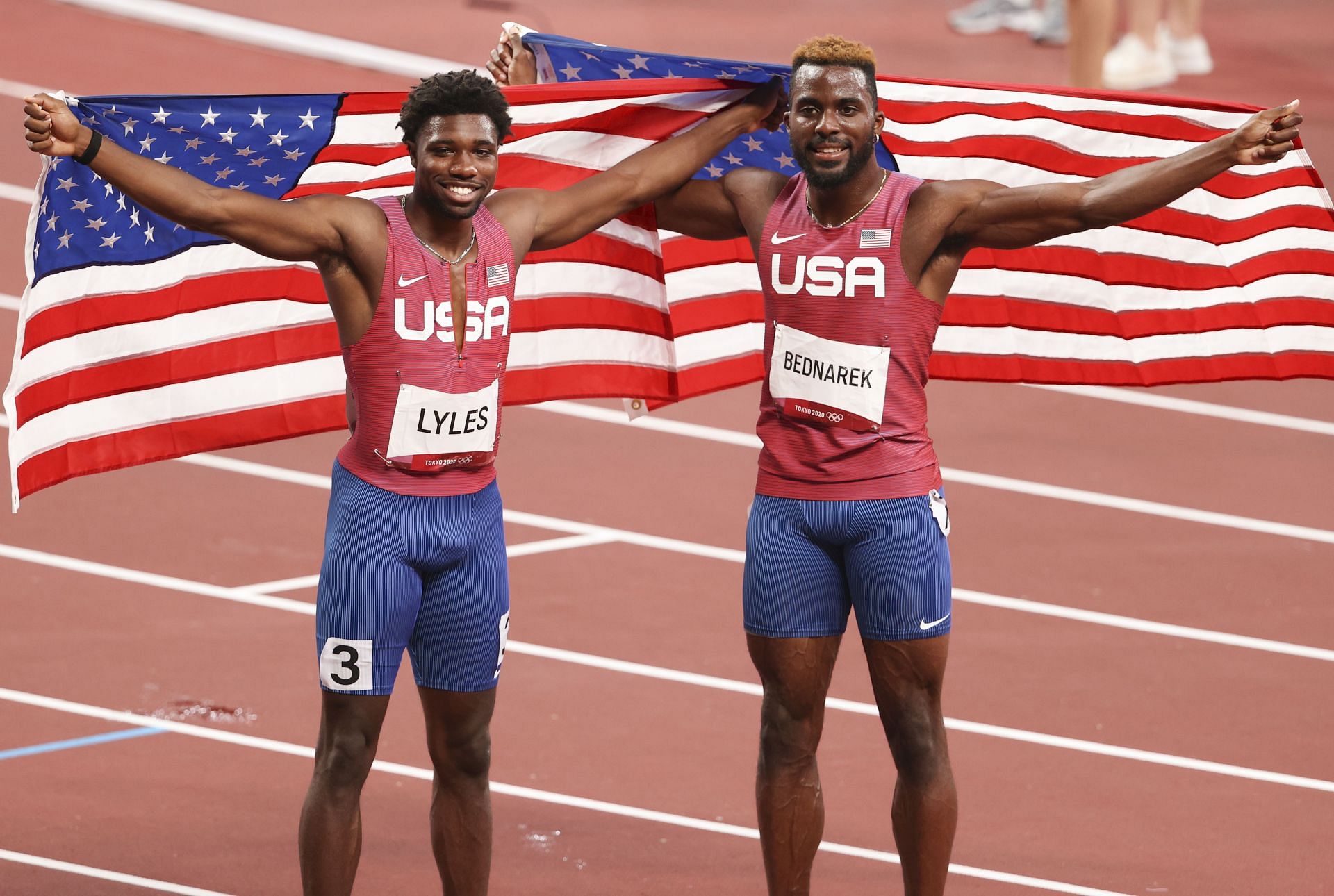 Noah Lyles and Kenny Bednarek - Athletics - Olympics: Day 12 - Source: Getty