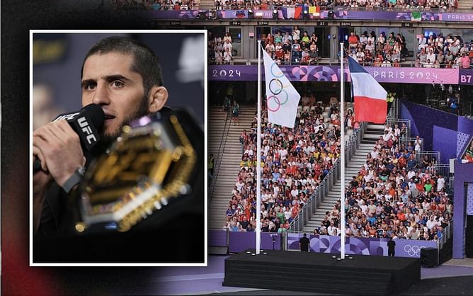 Islam Makhachev protests Russia being banned from Paris Olympics over "dirty politics"
