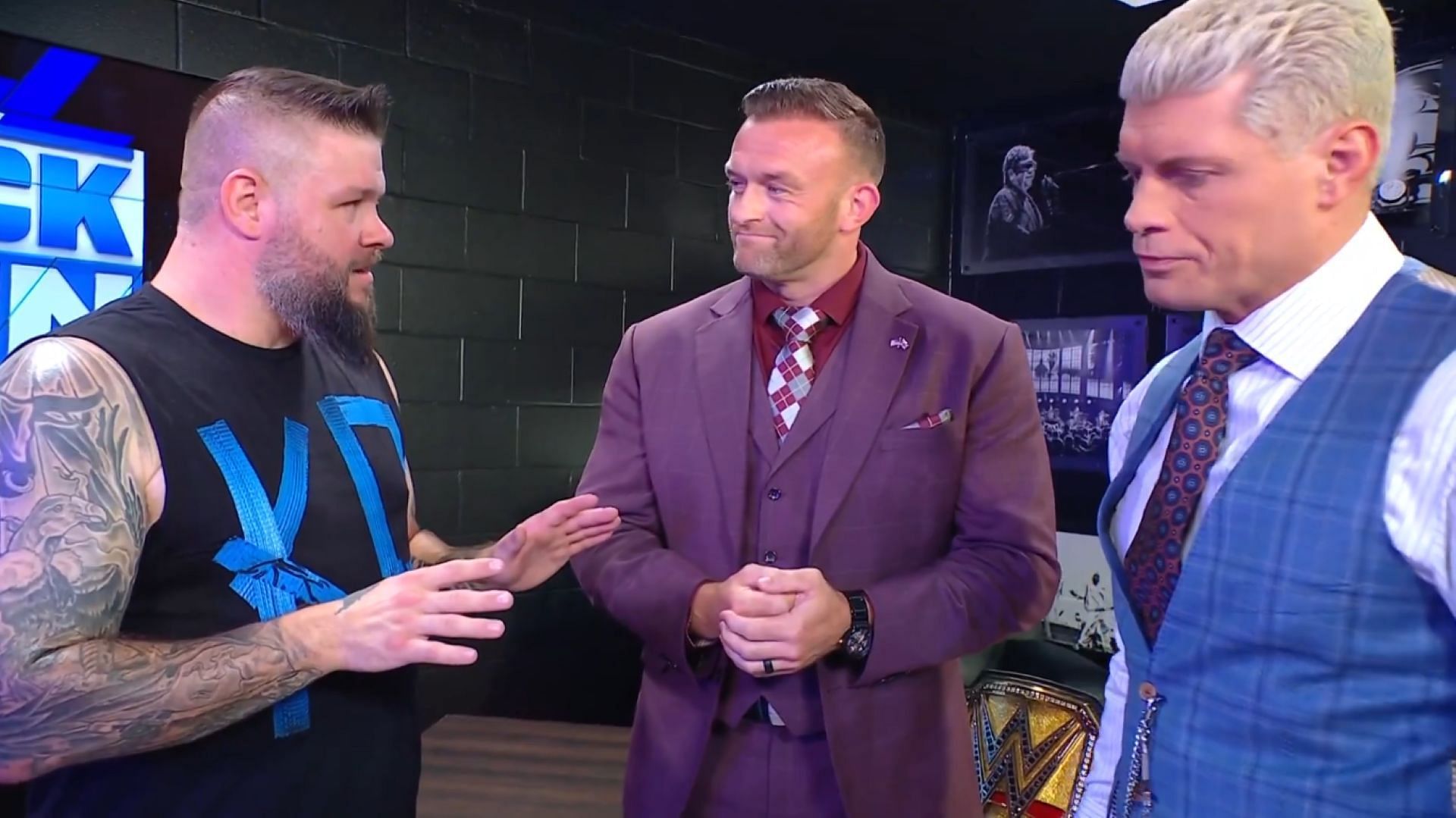 Nick Aldis and Cody Rhodes talked Kevin Owens into accepting the match at Bash in Berlin {Image Credit: WWE on X}