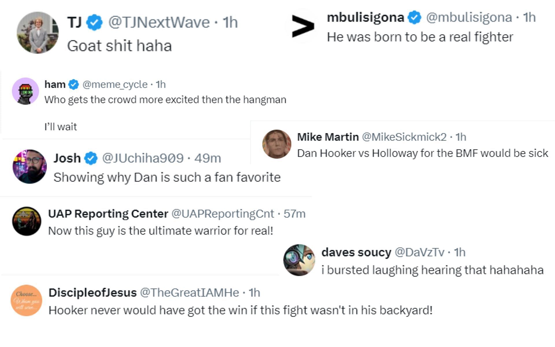 Screenshot of fan reactions to UFC Europe&#039;s post on X