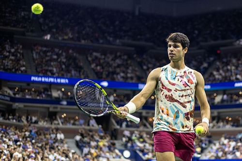 Carlos Alacaraz will be in action at the Arthur Ashe Stadium.