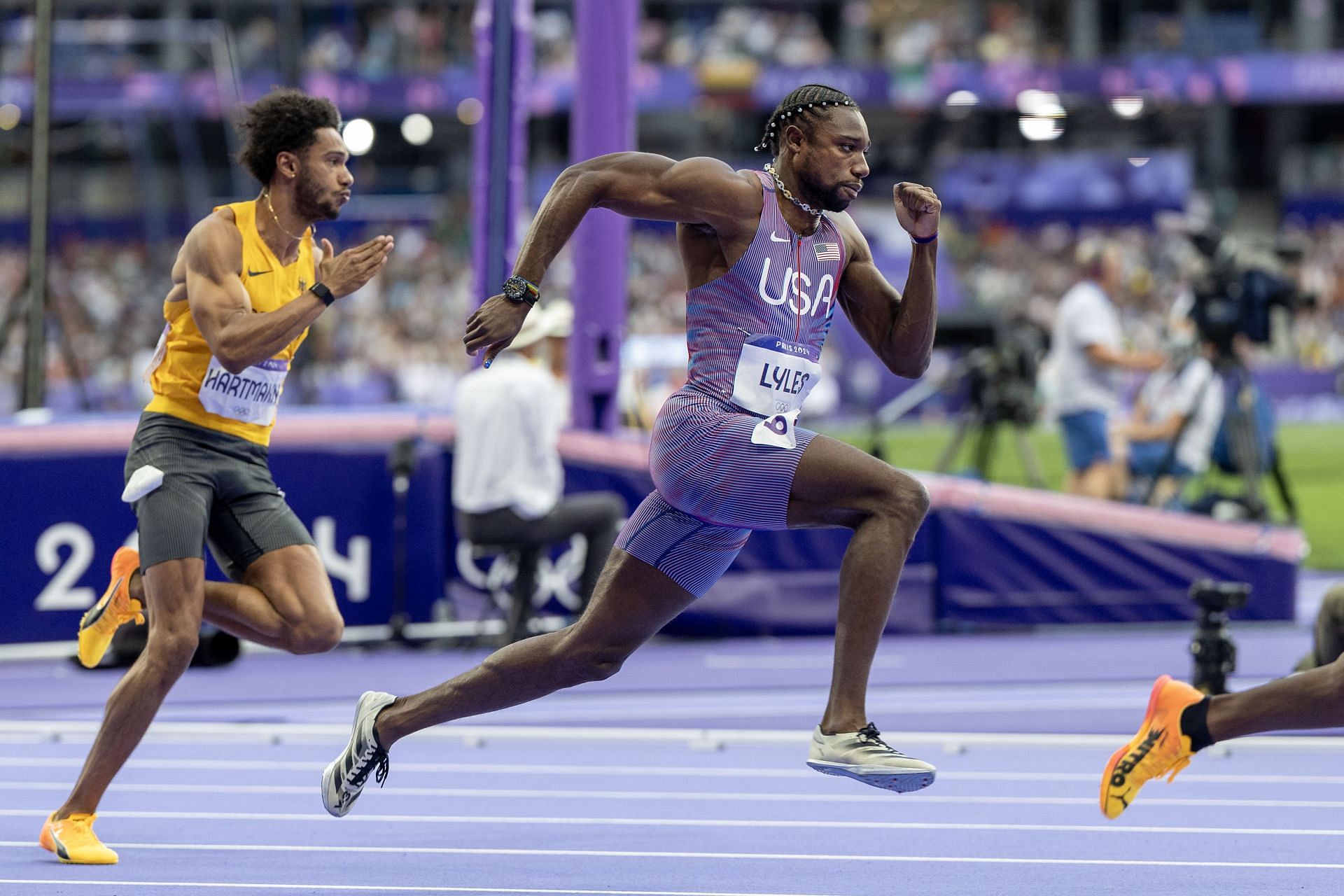 Noah Lyles of the USA at the Olympic Games 2024 - Source: Getty