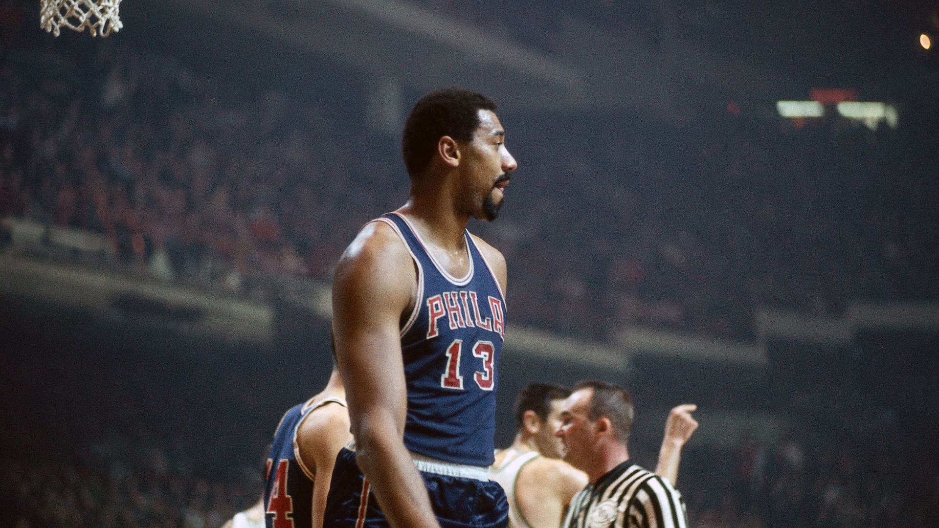 Wilt Chamberlain for 76ers (Image via NBA)