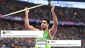 "Greatest athlete in Pakistan history" - Fans go berserk as Arshad Nadeem cliches gold medal in javelin throw at Paris Olympics 2024