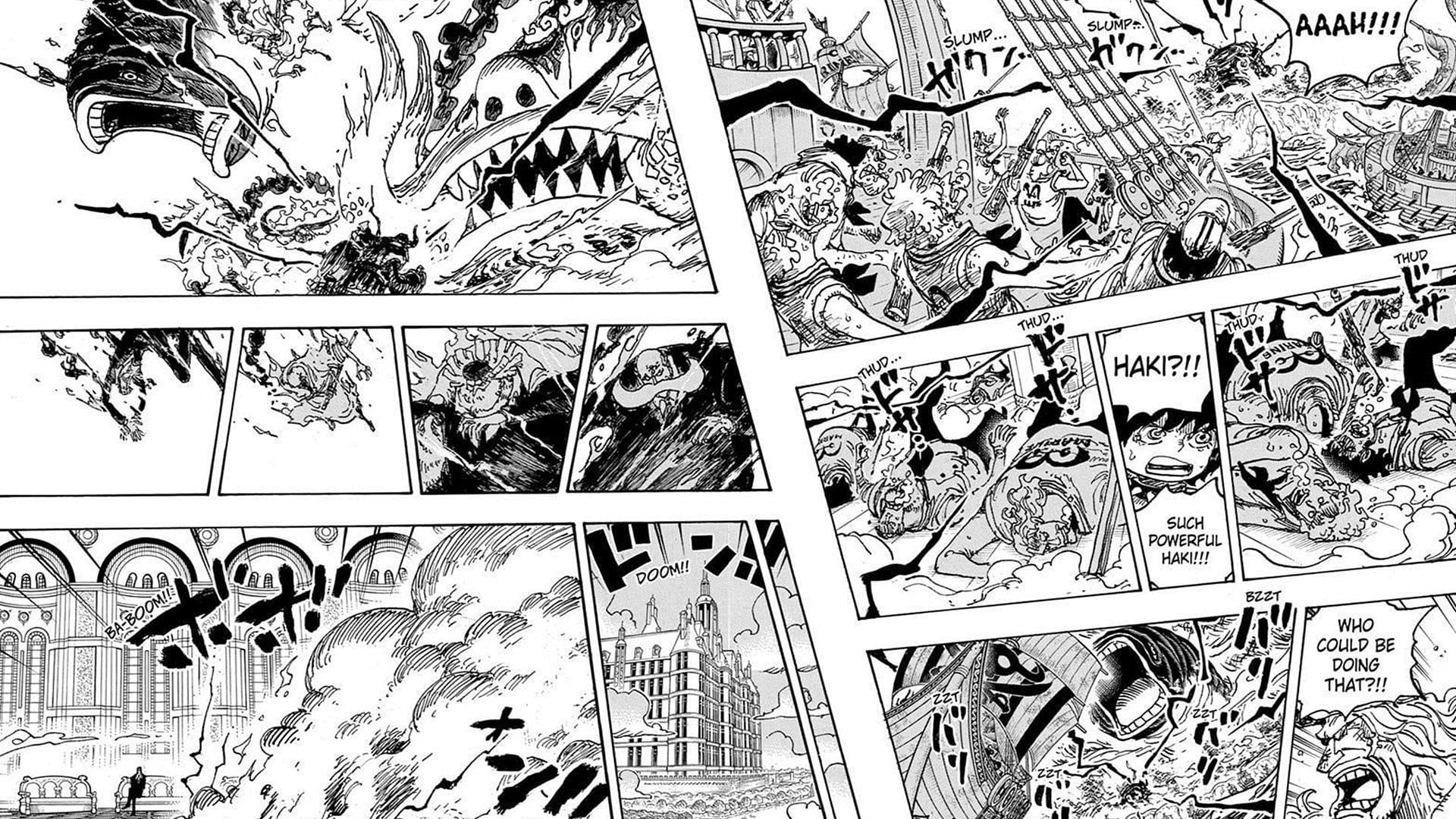 The effects of Joy Boy&#039;s Haki (Image via Shueisha)