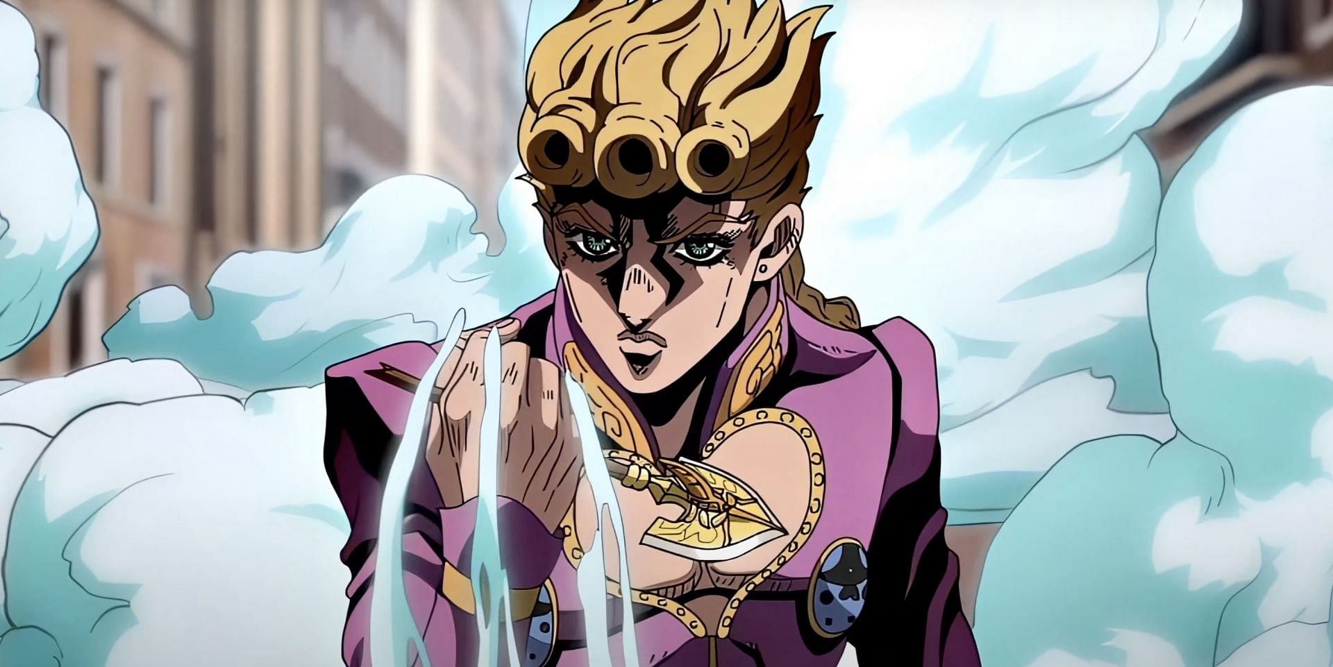 Giorno Giovanna as seen in anime (Image via David Production)