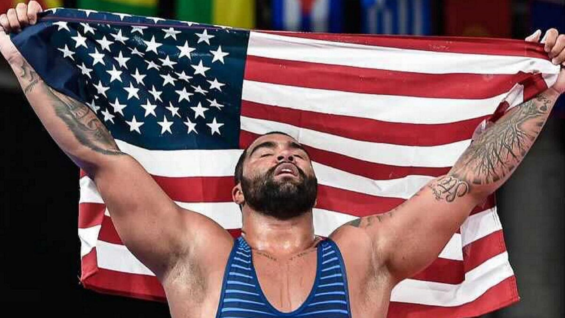 Steveson won a gold medal in the 2020 Olympics. [Photo: WWE.com]