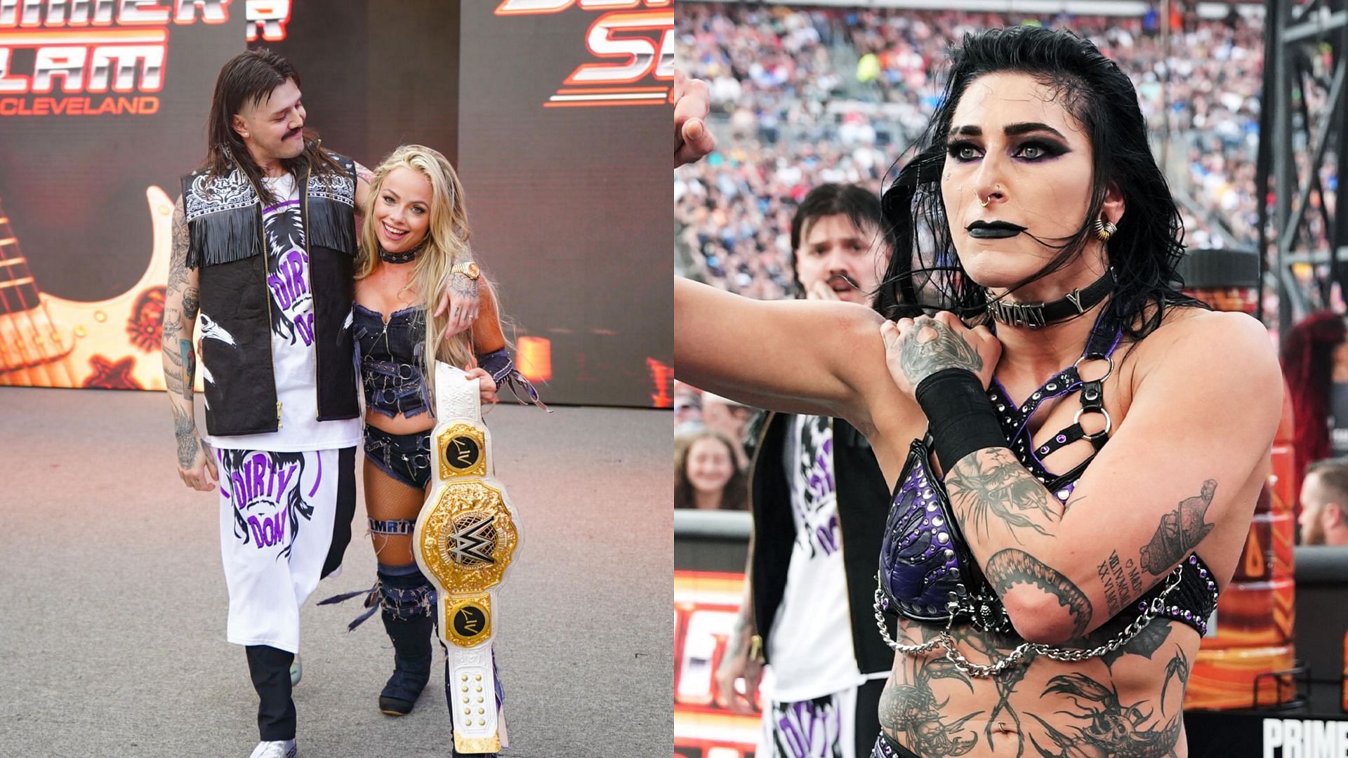 Dominik Mysterio betrayed Rhea Ripley and sided with Liv Morgan (Images credit: WWE.com)