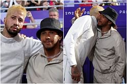 WATCH: Lewis Hamilton consoles close friend Miles Chamley-Watson after fencer’s Olympic loss
