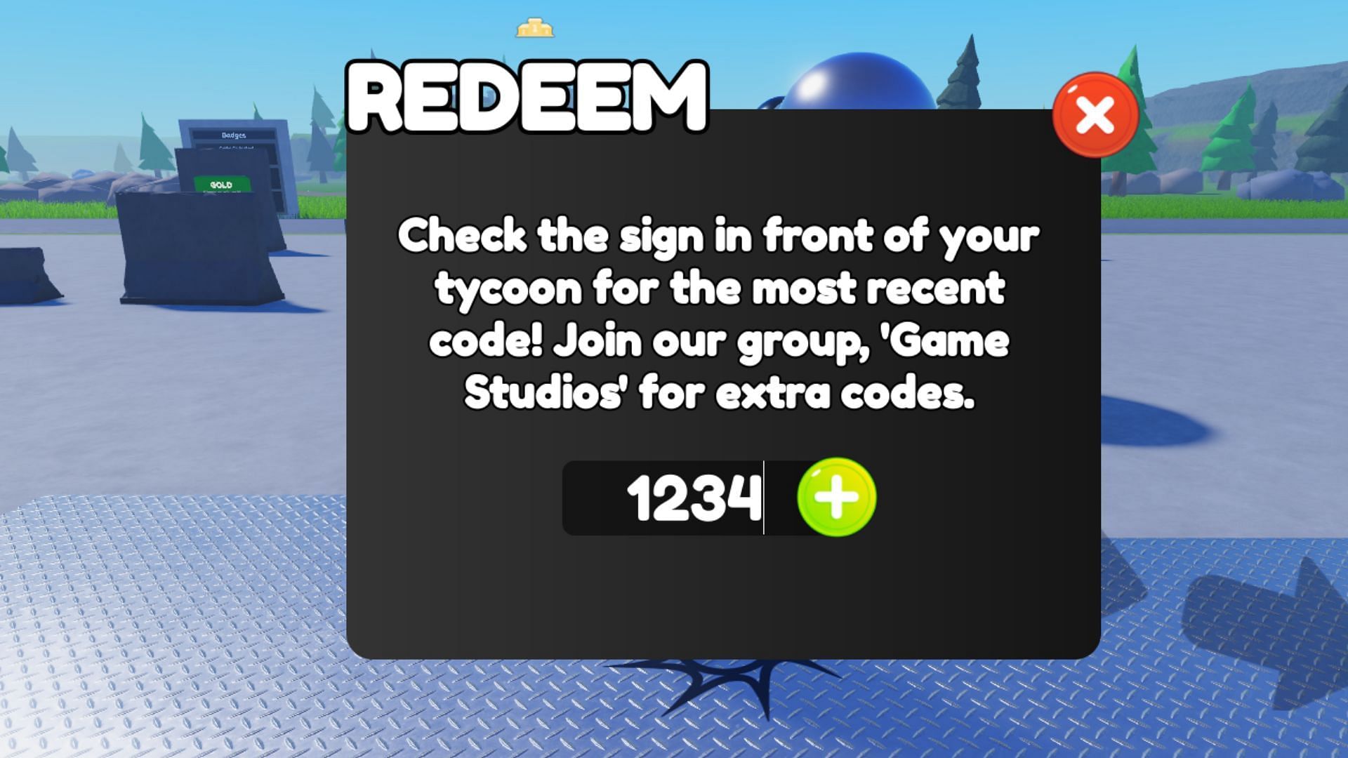 Laser Tycoon invalid code issue (Image via Roblox)