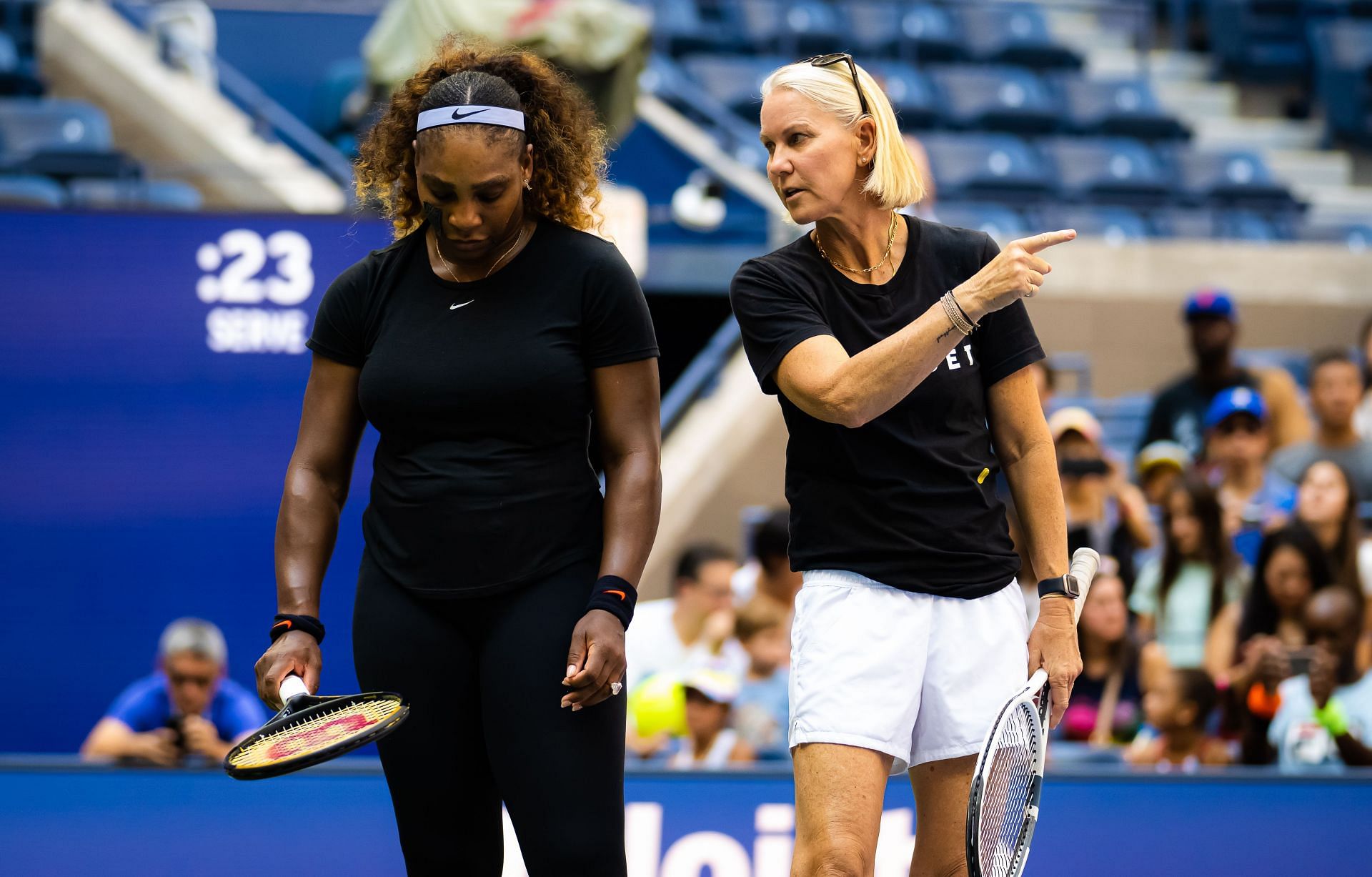 Serena Williams and Rennae Stubbs at the 2022 US Open (Source: Getty)