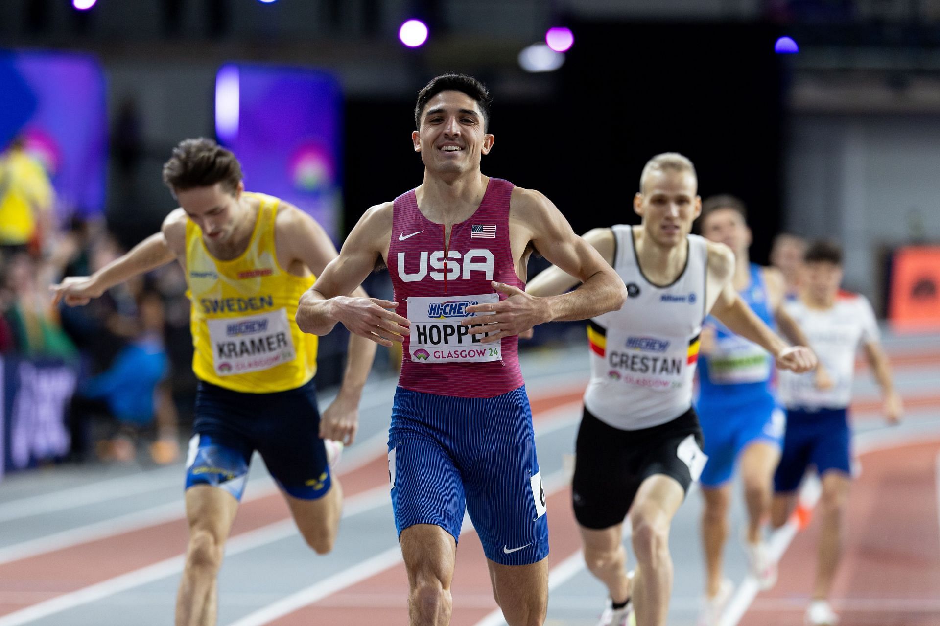 Hoppel at the 2024 World Athletics Indoor Championships Glasgow (Image via: getty)