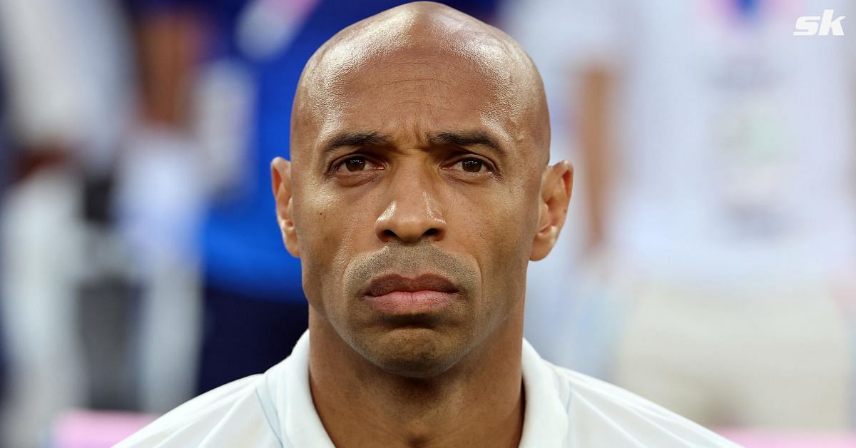 France manager Thierry Henry looking on