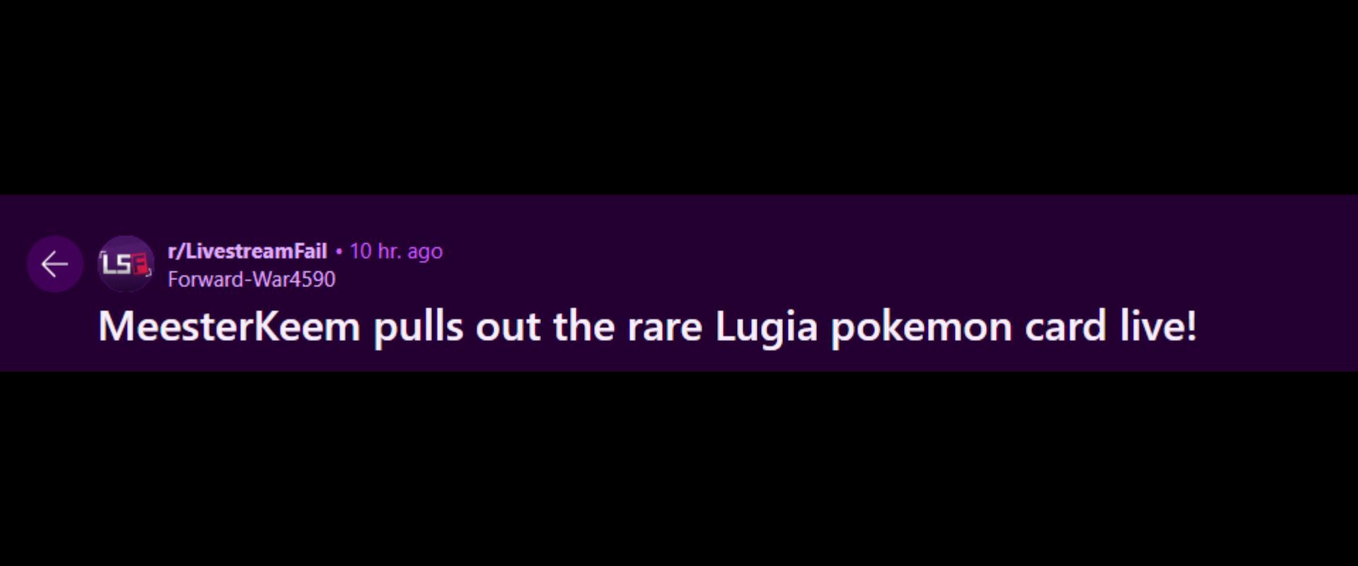 Fans discuss MeesterKeem&#039;s legendary Lugia unpack on Reddit (Image via LivestreamFail/Reddit)