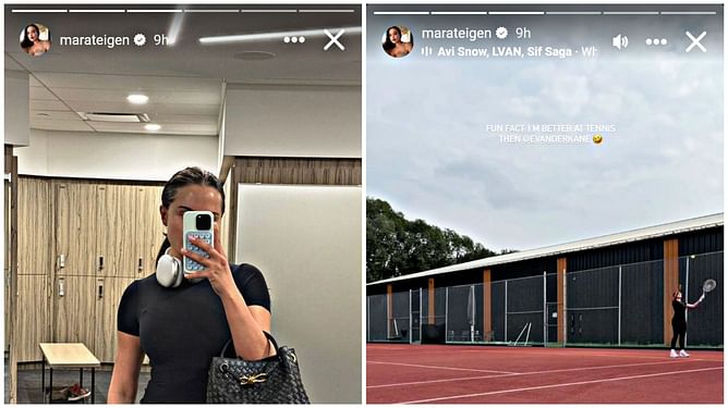 Evander Kane's girlfriend Mara Teigen makes 'fun' claim about the better tennis player in their relationship