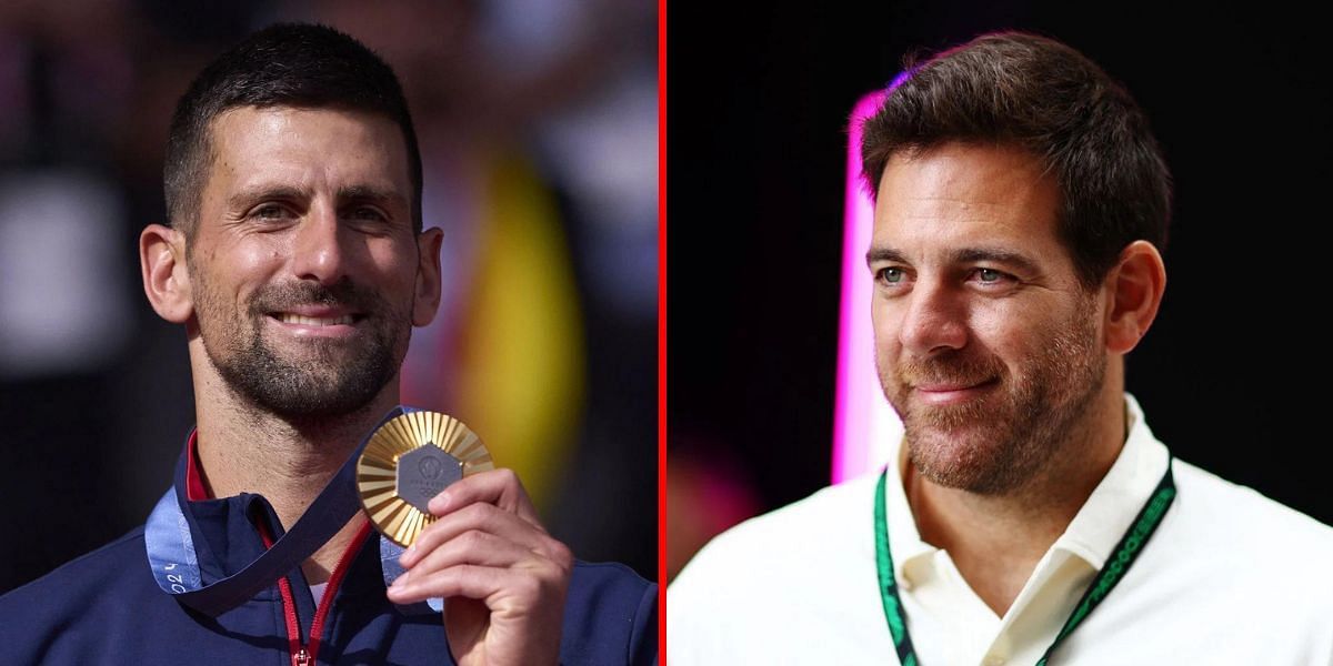 Novak Djokovic (L), Juan Martin del Potro (R) (Images: All via Getty)