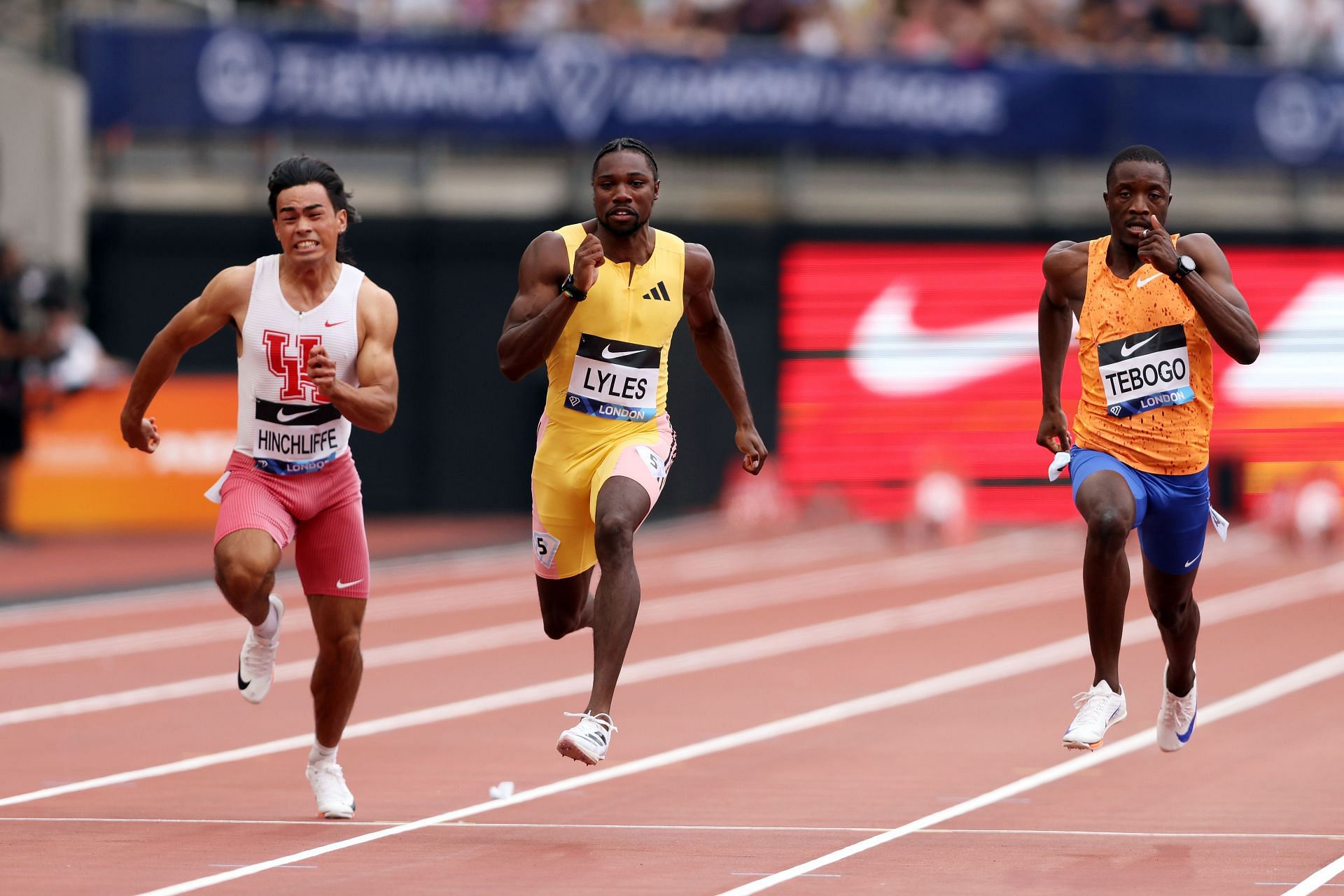 Noah Lyles in action in men&#039;s 100m at London Diamond League [Image for Representational Purposes] [Image Source: Getty]