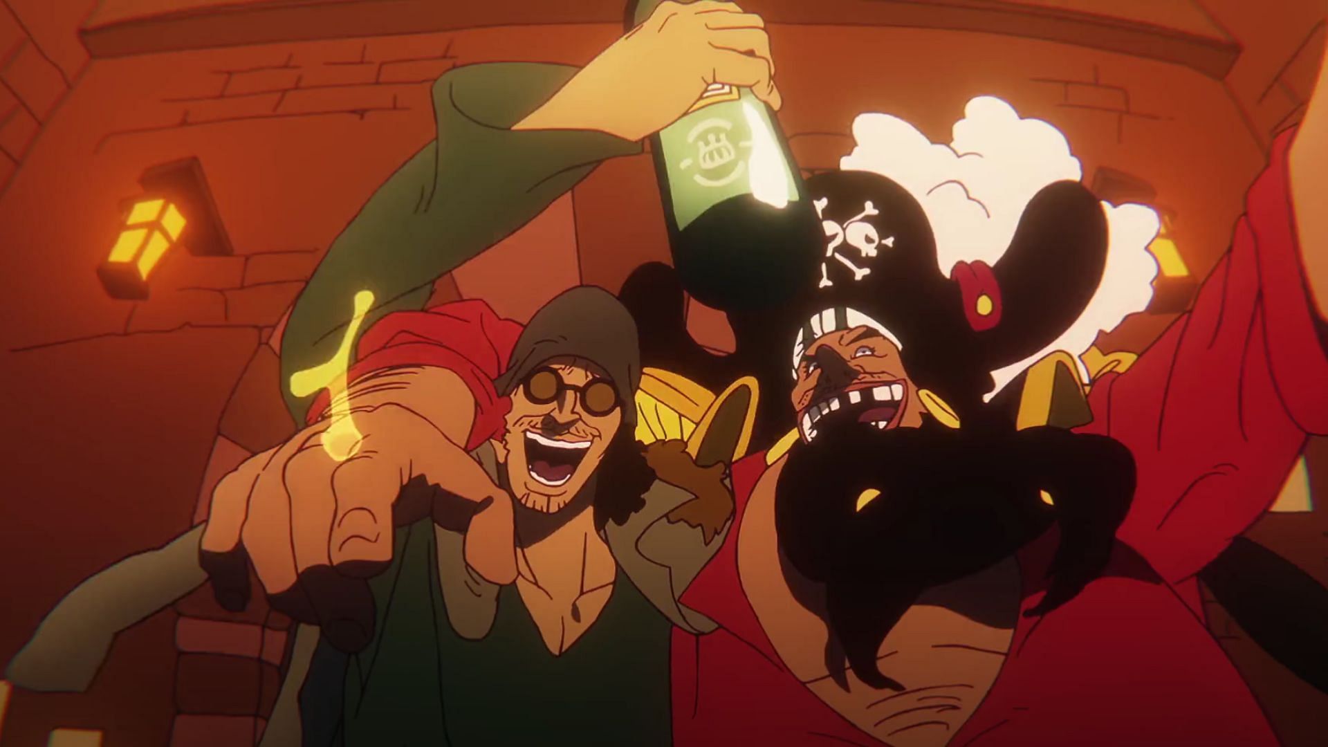 Kuzan and Blackbeard as seen in the One Piece episode 1115 (Image via Toei)