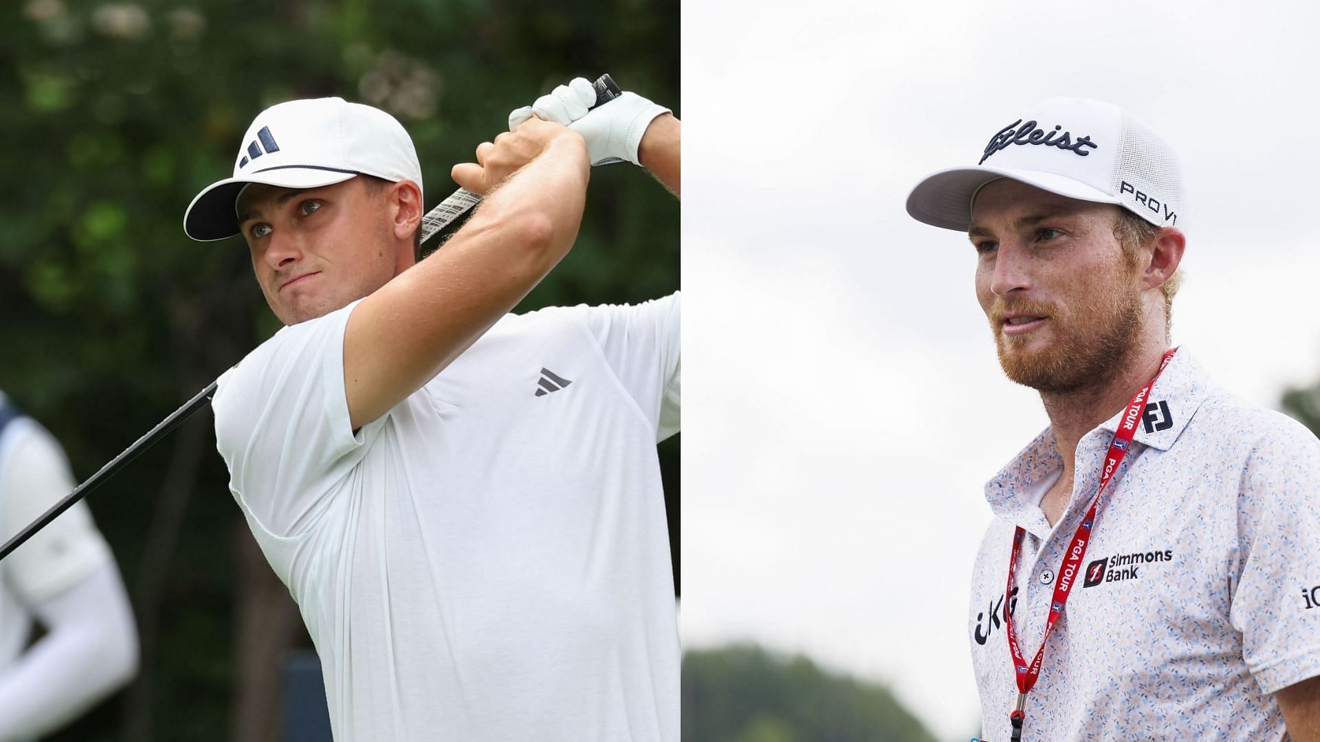 Ludvig Aberg and Will Zalatoris take up the grip strength at the BMW Championship. Image via Getty Images