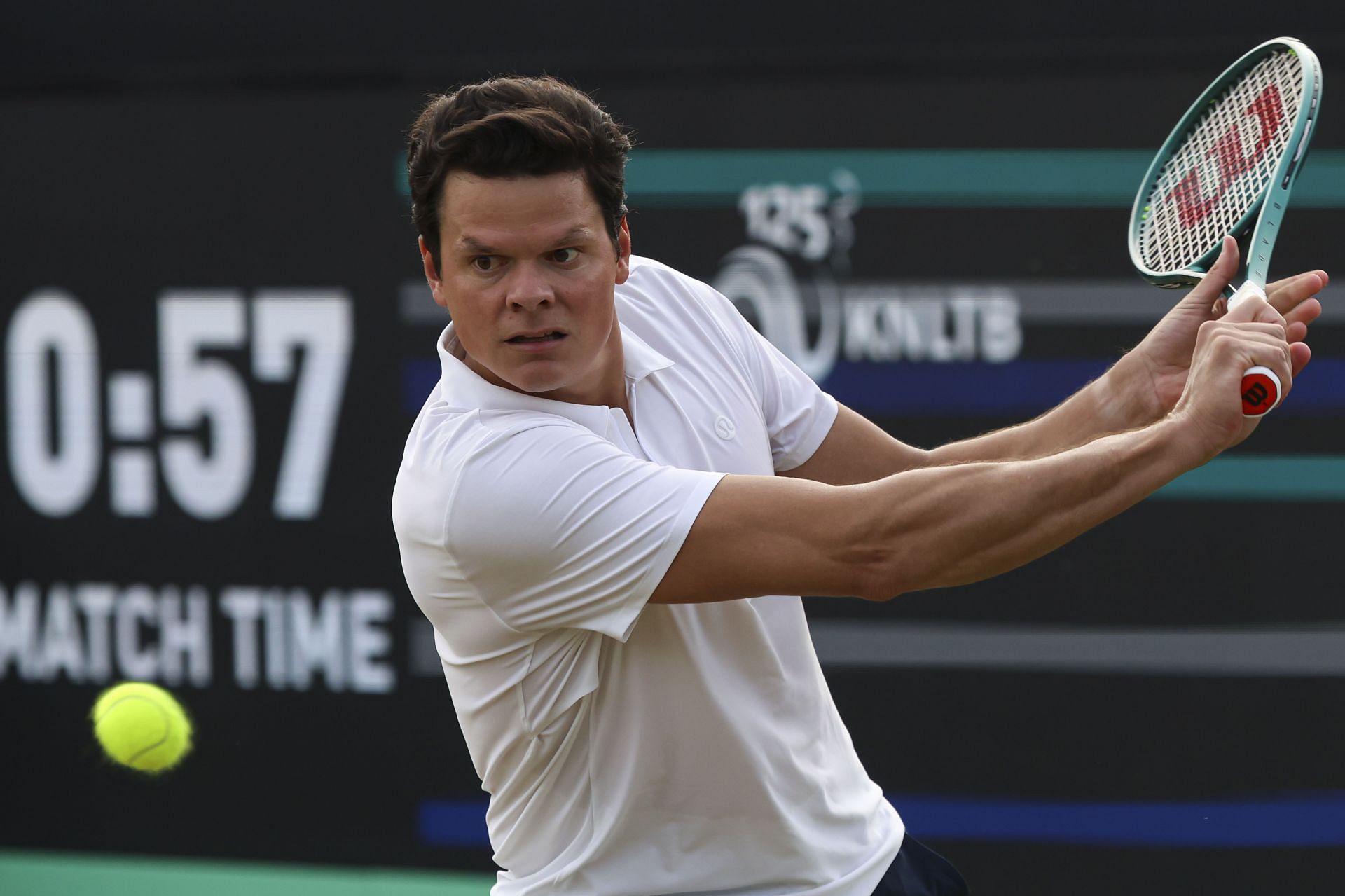 Milos Raonic at the Libema Open 2024. (Photo: Getty)