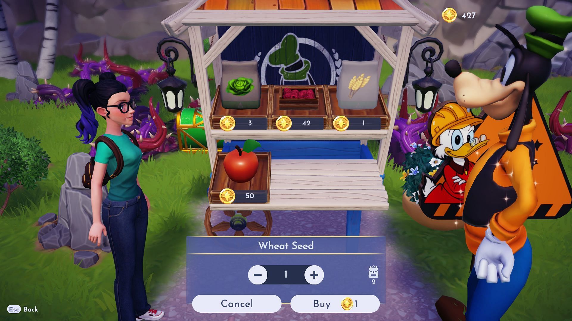 Some items can be purchased from Goofy&#039;s Stalls (Image via Gameloft)