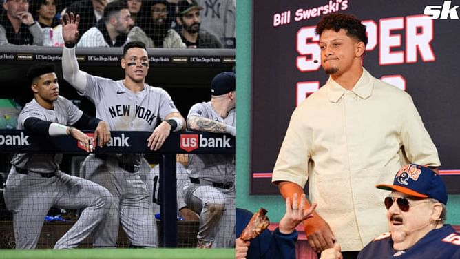 "Not a Yanks fan but this is fire" - NFL superstar Patrick Mahomes reacts to Yankees' back-to-back 3 HR win ft. Aaron Judge, Juan Soto & more
