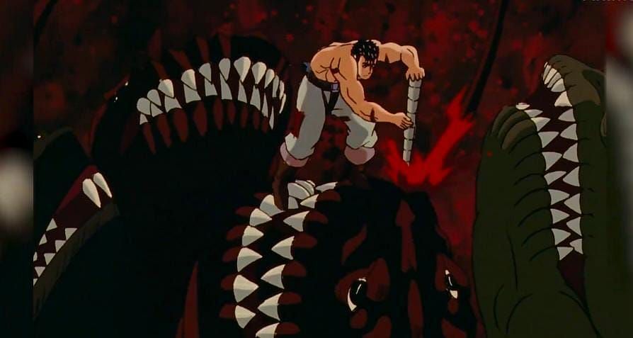 Guts vs 100 soldiers (one of the most horrific mass slaughters in anime) (Image via OLM Team Iguchi)