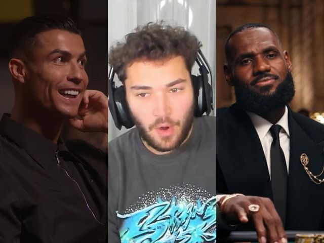 Adin Ross makes bold claim regarding LeBron James overtaking Cristiano Ronaldo (Image via YouTube/Cristiano, Kick/Adin Ross and Instagram/LeBron James)