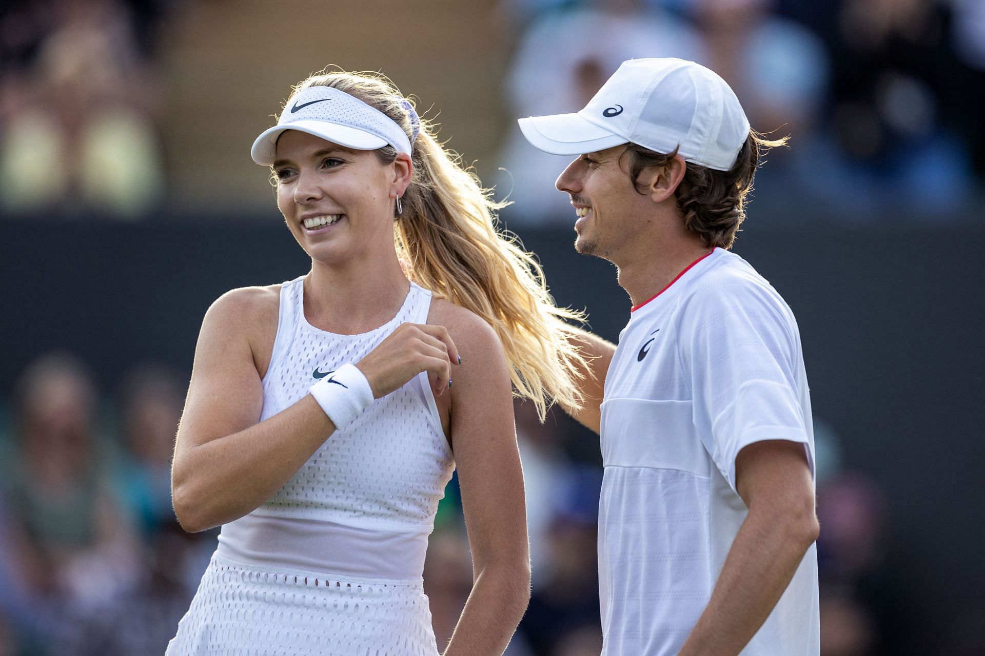 Katie Boulter and Alex de Minaur at the 2023 Wimbledon Championships (Source: Getty)