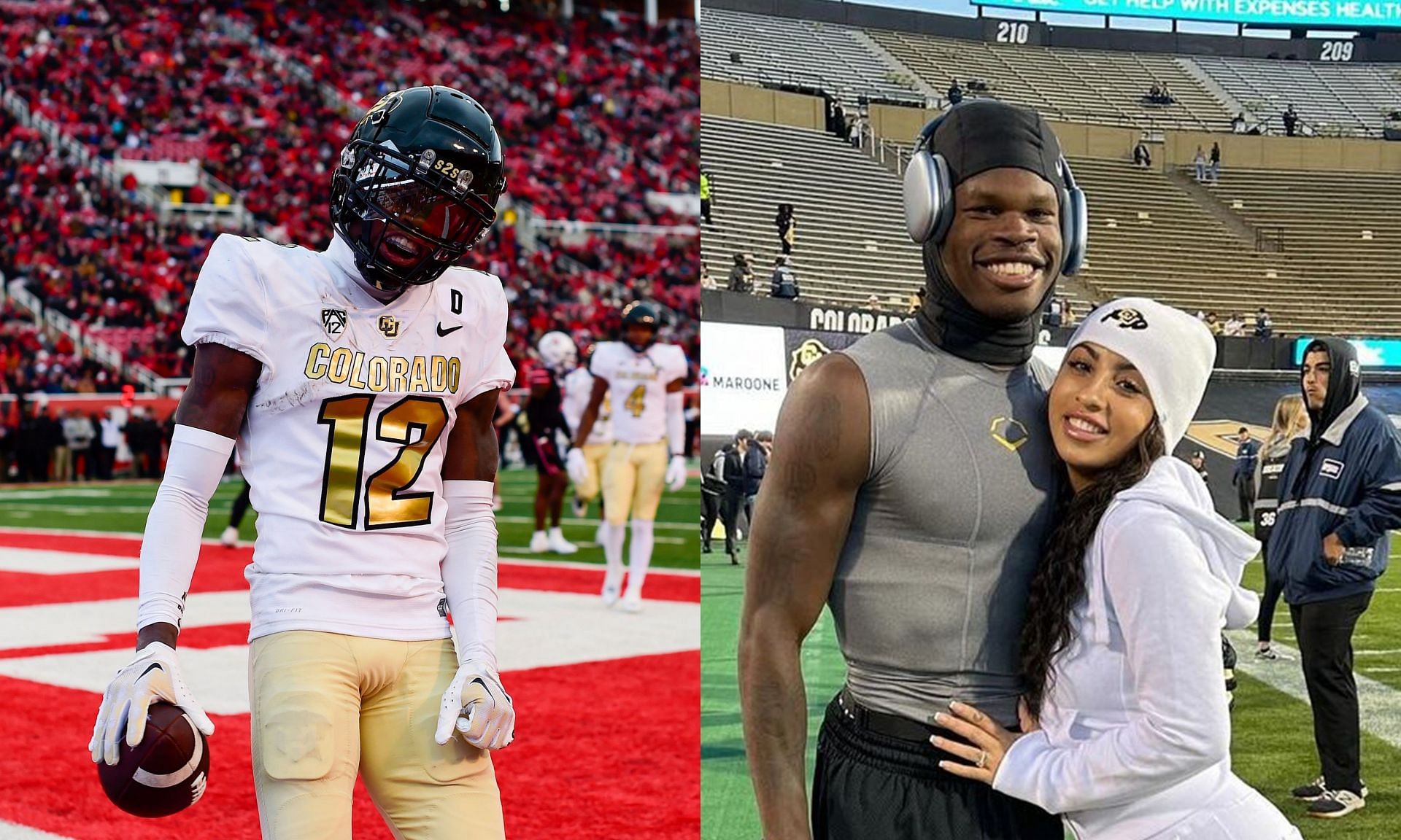 Colorado star Travis Hunter and fianc&eacute;e Leanna Lenee.