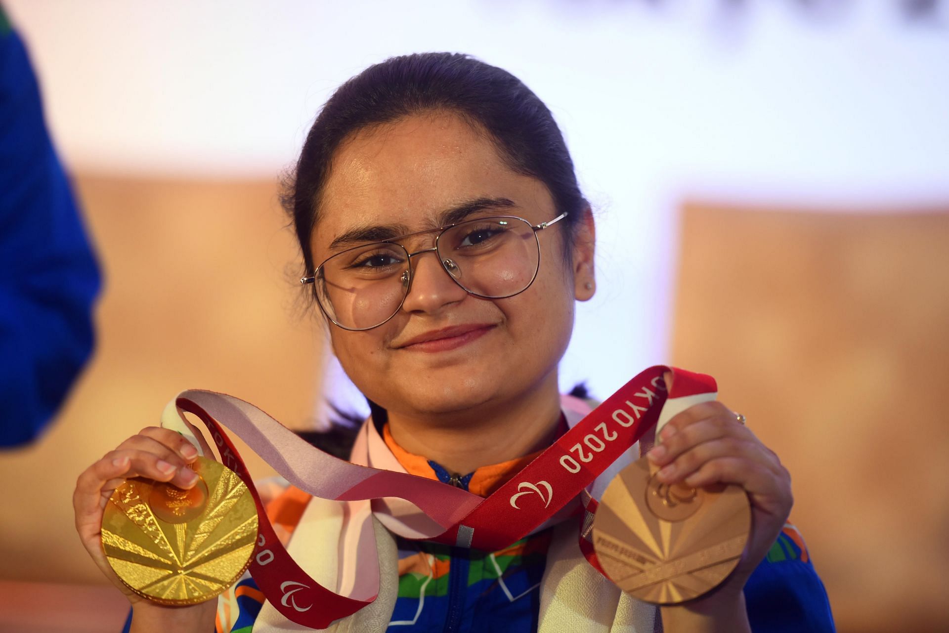 Sports Minister Anurag Thakur Felicitates Tokyo Paralympics Medal Winners - Source: Getty