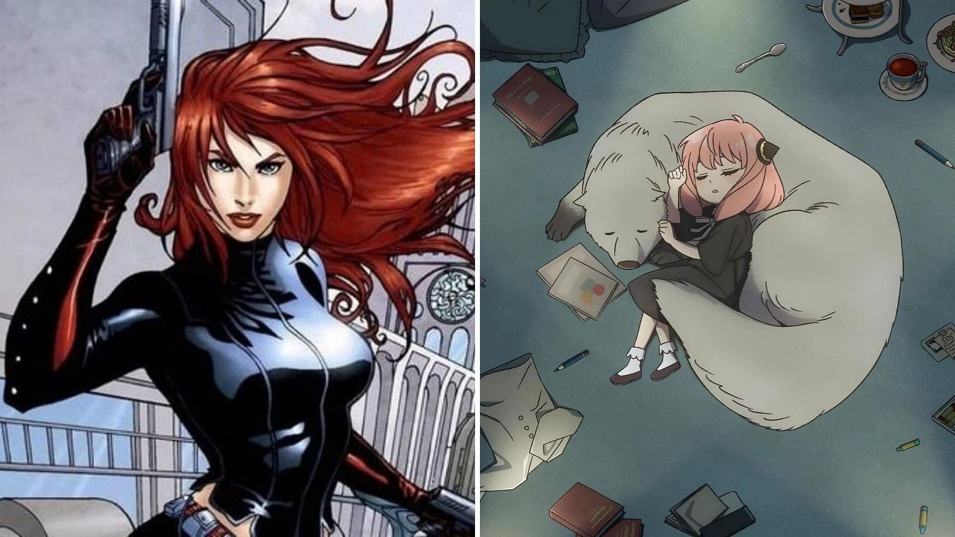 Black Widow in Spy x Family (Images via Marvel Comics and Wit Studio)