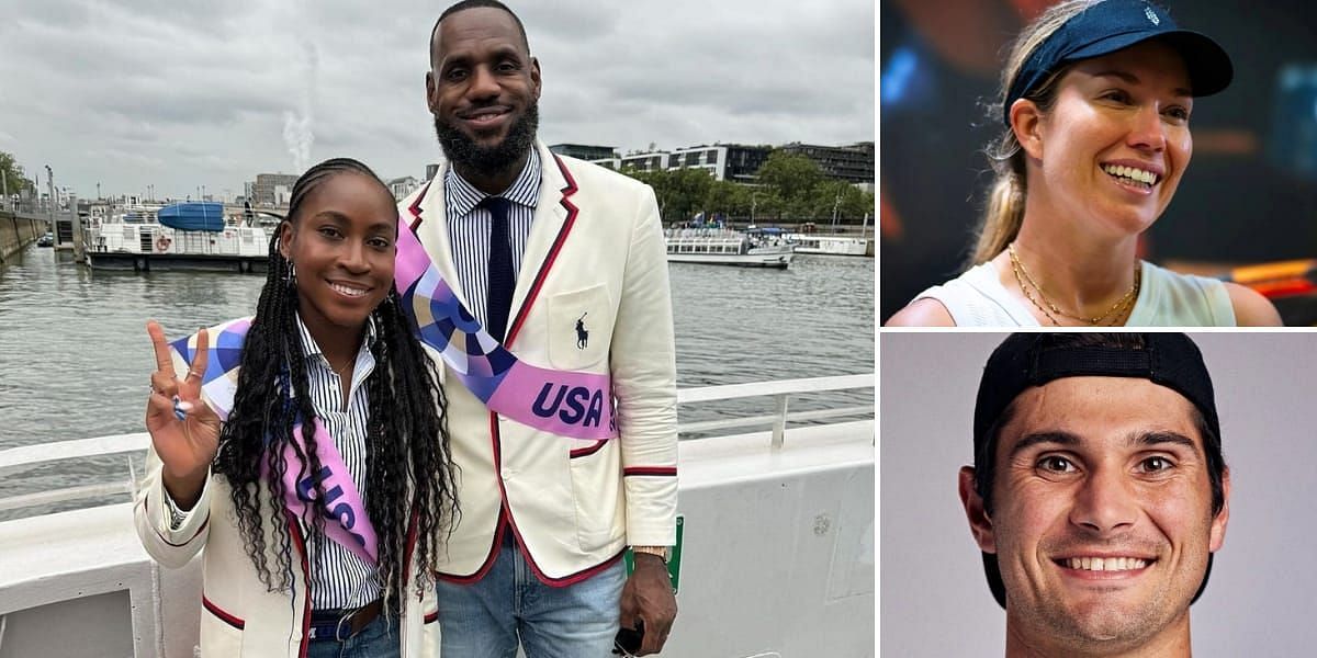 Coco Gauff and LeBron James (L) &amp; Danielle Collins (R^), Marcos Giron (R) (Image source: left/INSTAGRAM, right/GETTY)