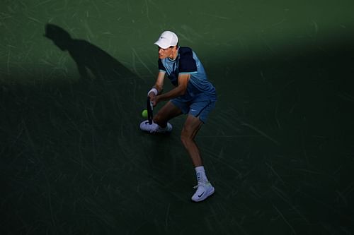 Jannik Sinner in action at the Cincinnati Open final (Source: Getty)