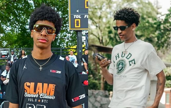 “Him and Kiyan could pass for twin brothers”: College hoops fans react to 5-star recruit Chris Cenac Jr. and Carmelo Anthony’s son’s resemblance