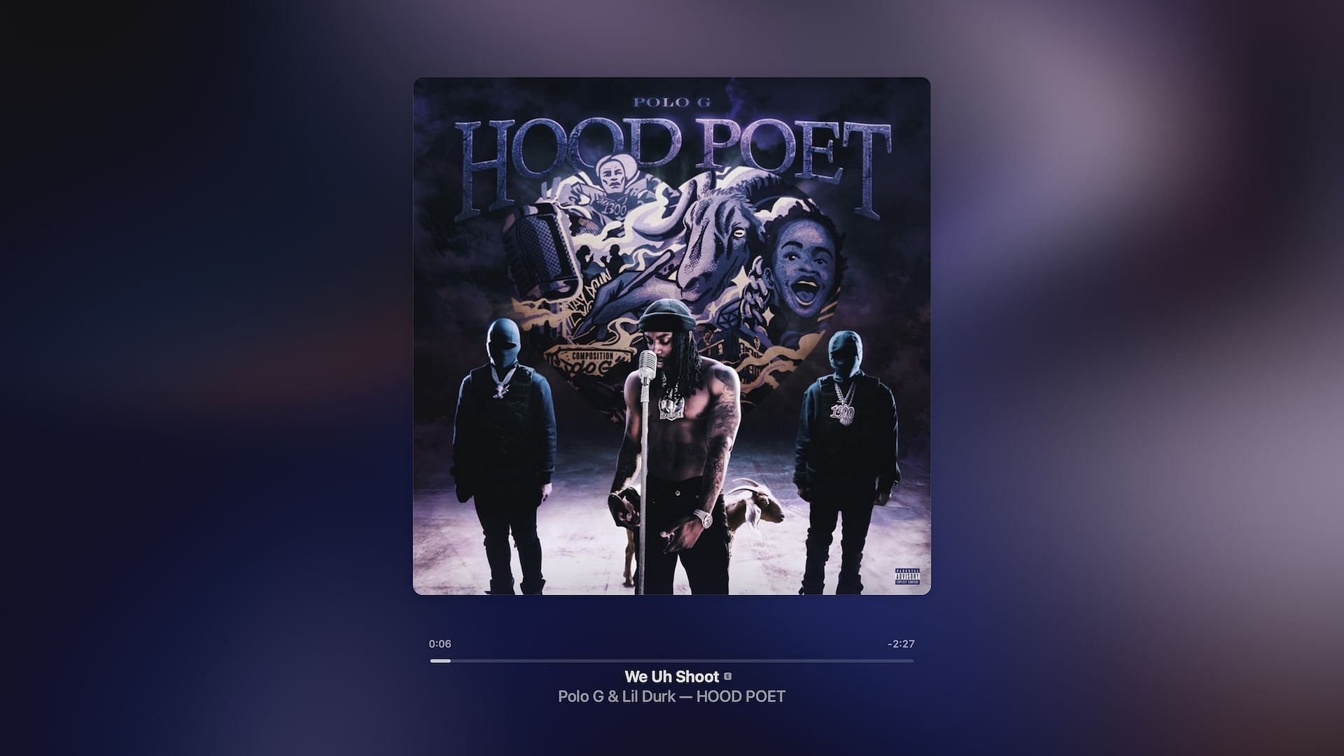 Track 09 on &#039;Hood Poet&#039; (Image via Applemusic.com)