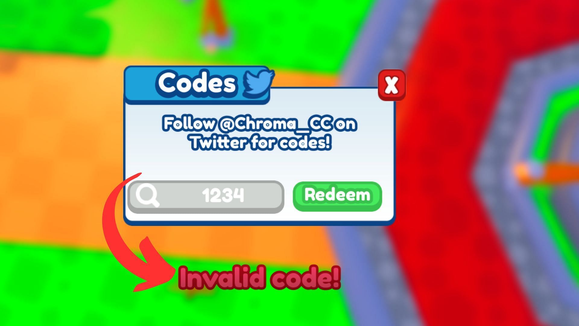 Spear Throwing Simulator invalid code issue (Image via Roblox)