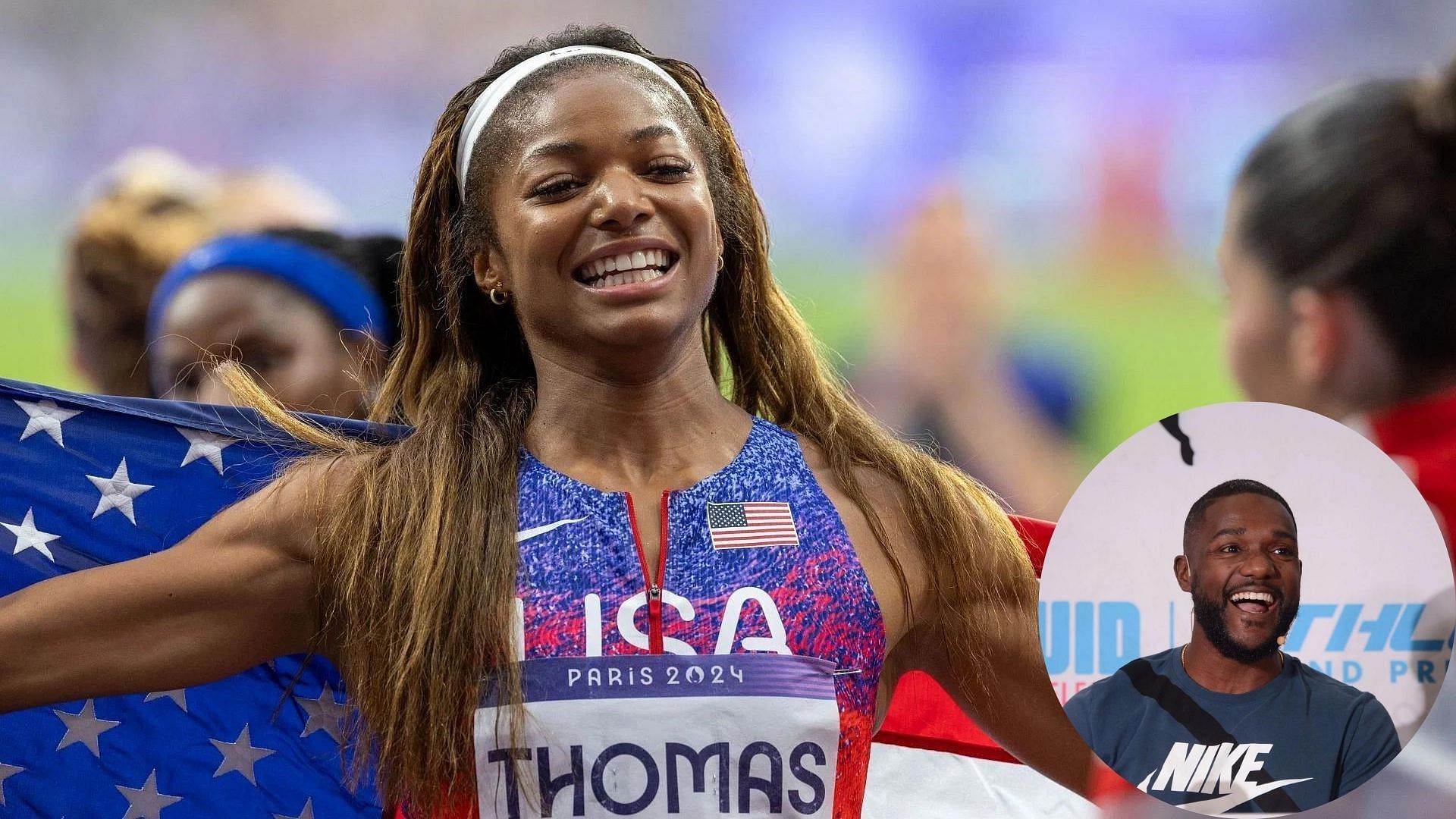 Justin Gatlin in awe of how Gabby Thomas was able to balance between her different passions and impress at Paris Olympics- Source: Getty Images 