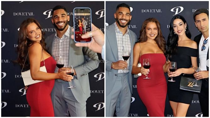 In Photos: Evander Kane's launch party for personal wine brand Dovetail attended by girlfriend Mara Teigen and others