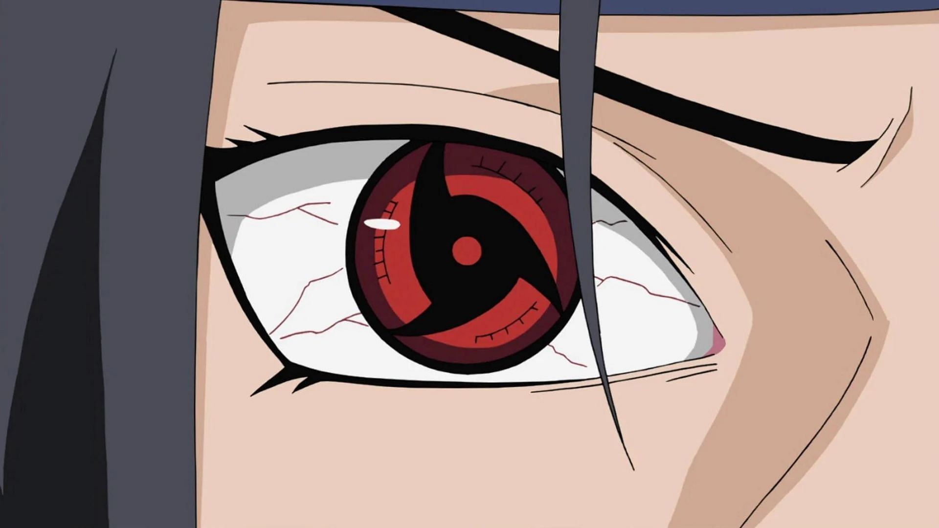 Itachi Uchiha&#039;s Mangekyo Sharingan as shown in the anime series (Image via Studio Pierrot)