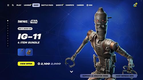 You can now purchase the IG-11 skin in Fortnite (Image via Epic Games)