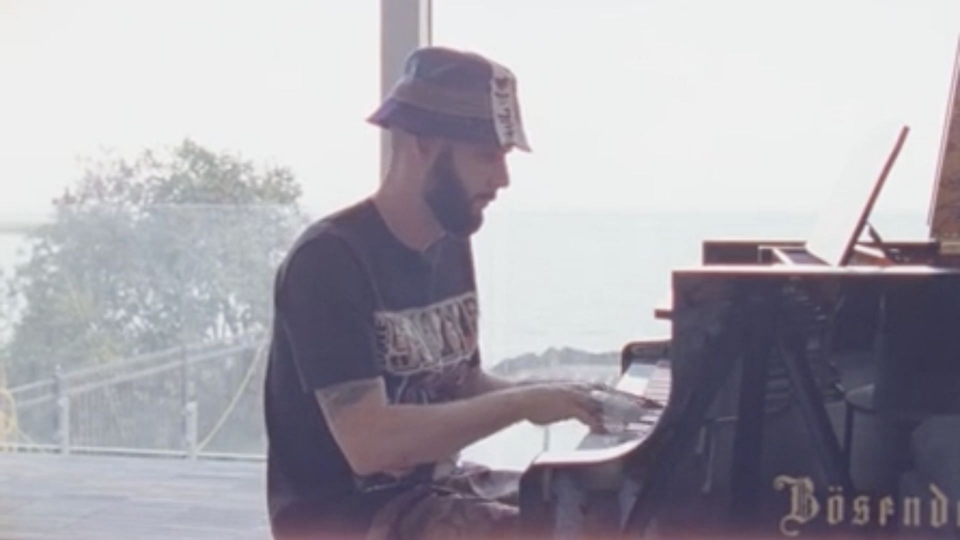 A screenshot of Noah &quot;40&quot; Shebib playing piano riffs in the &quot;Certified Lover Boy Documentary&quot; (Image via 100gigs.org)