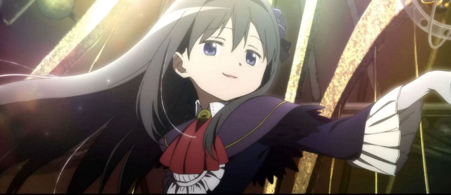 Homura, as seen in the movie&#039;s trailer (Image via Studio SHAFT)