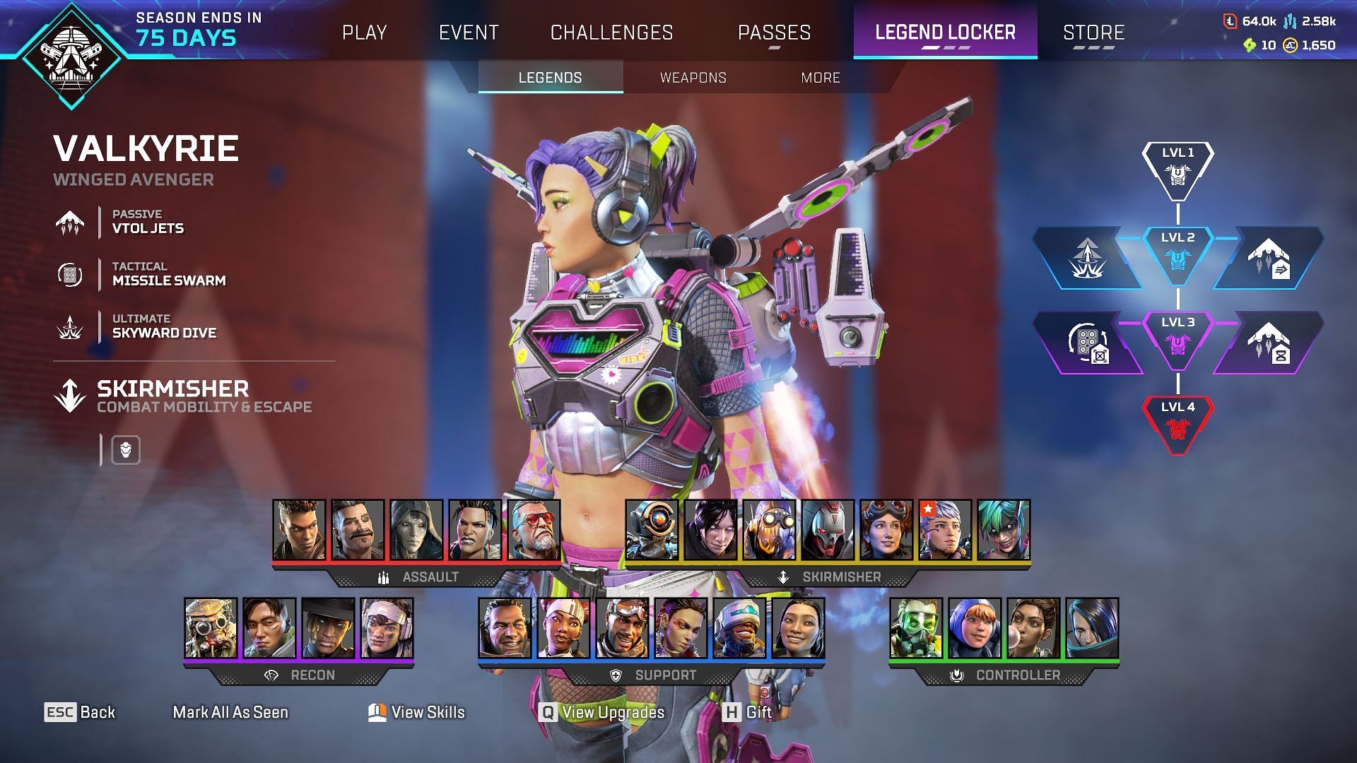 Valkyrie in Apex Legends (Image via Electronic Arts)