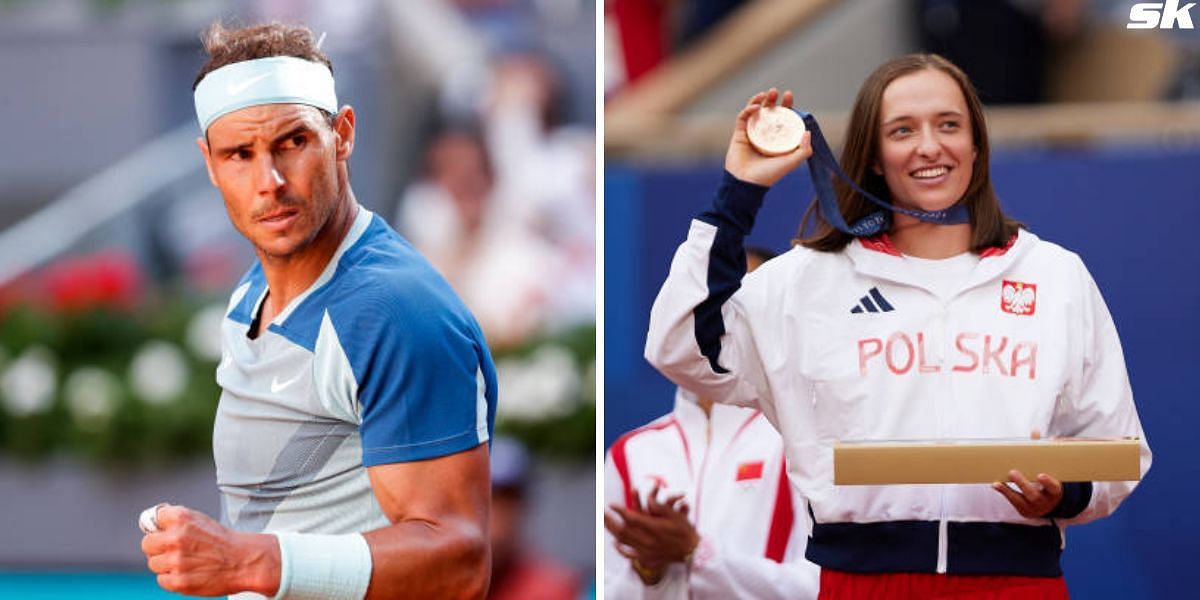 Rafael Nadal (L) and Iga Swiatek (R) [Image Source: Getty Images]